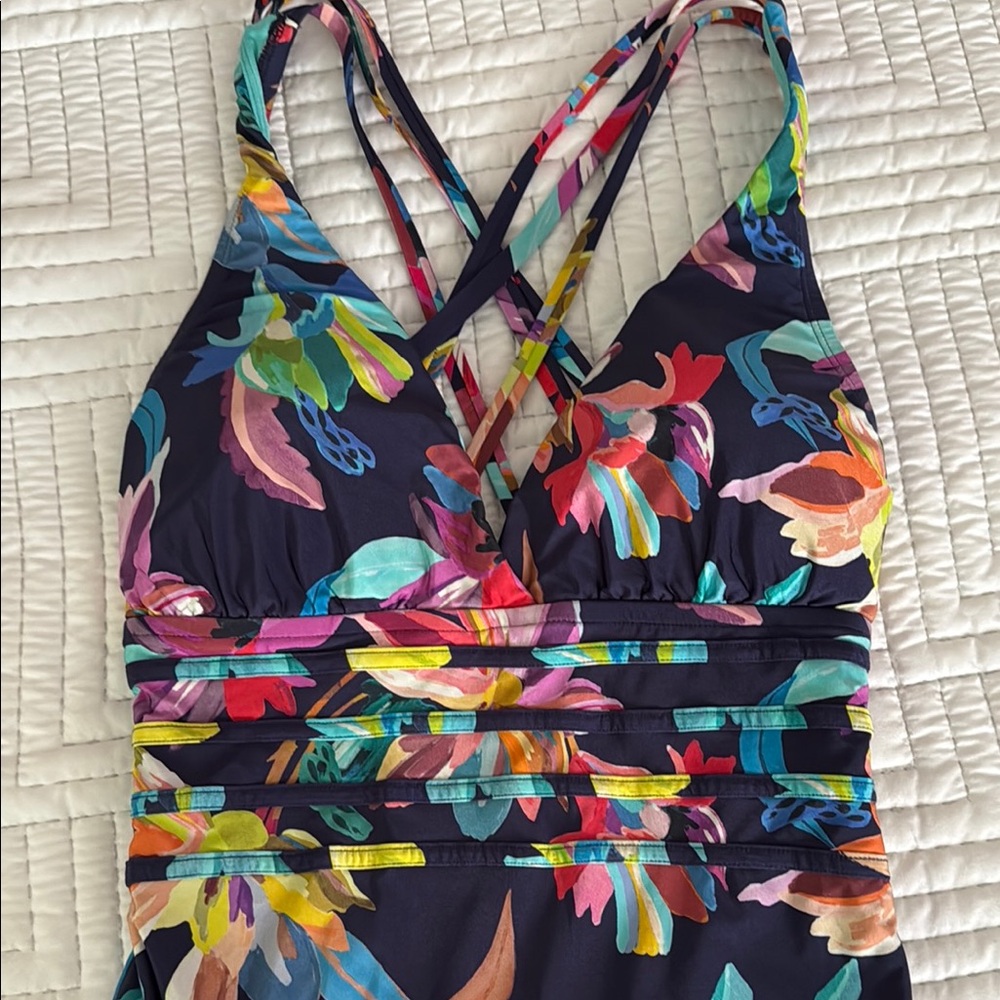 La Blanca Multicolor Floral Island Goddess Swimsuit